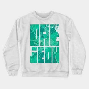 Daejeon, South Korea City Map Typography - Watercolor Crewneck Sweatshirt